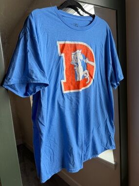 Vintage Vibes Denver Broncos Throwback Logo Tee Royal Blue